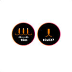 Girlanda MIMOSA 10M 10XE27 KOBI