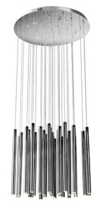 Lampa wisząca ORGANIC CHROM z funkcą ściemniania P0175D MAXLIGHT