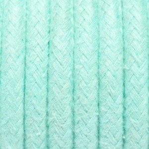 Miętowy kabel w oplocie bawełnianym 2x0.75 KOLOROWE KABLE
