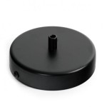 Osłonka sufitowa OKRĄGŁA czarna KOLOROWE KABLE