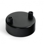 Osłonka sufitowa OKRĄGŁA II czarna KOLOROWE KABLE