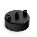 Osłonka sufitowa OKRĄGŁA III czarna KOLOROWE KABLE