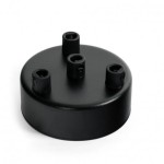 Osłonka sufitowa OKRĄGŁA IV czarna KOLOROWE KABLE