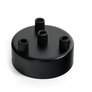 Osłonka sufitowa OKRĄGŁA IV czarna KOLOROWE KABLE