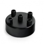 Osłonka sufitowa OKRĄGŁA V czarna KOLOROWE KABLE