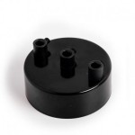 Osłonka sufitowa OKRĄGŁA III czarna KOLOROWE KABLE