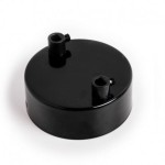 Osłonka sufitowa OKRĄGŁA II czarna KOLOROWE KABLE