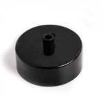 Osłonka sufitowa OKRĄGŁA I czarna KOLOROWE KABLE