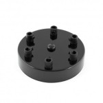 Osłonka sufitowa OKRĄGŁA VI czarna KOLOROWE KABLE