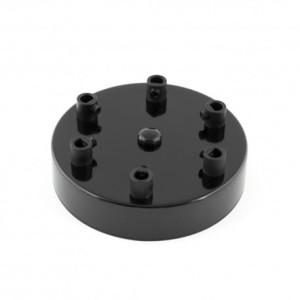 Osłonka sufitowa OKRĄGŁA VI czarna KOLOROWE KABLE