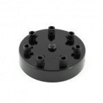 Osłonka sufitowa OKRĄGŁA VII czarna KOLOROWE KABLE