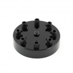 Osłonka sufitowa OKRĄGŁA VIII czarna KOLOROWE KABLE