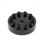 Osłonka sufitowa OKRĄGŁA X czarna KOLOROWE KABLE