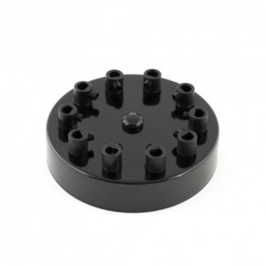 Osłonka sufitowa OKRĄGŁA X czarna KOLOROWE KABLE