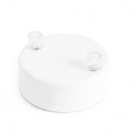 Osłonka sufitowa OKRĄGŁA II biała KOLOROWE KABLE