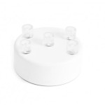 Osłonka sufitowa OKRĄGŁA V biała KOLOROWE KABLE