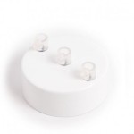 Osłonka sufitowa OKRĄGŁA III biała KOLOROWE KABLE