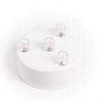 Osłonka sufitowa OKRĄGŁA IV biała KOLOROWE KABLE