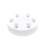 Osłonka sufitowa OKRĄGŁA VI biała KOLOROWE KABLE