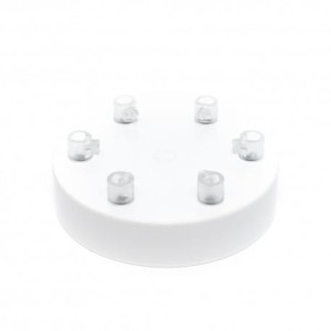 Osłonka sufitowa OKRĄGŁA VI biała KOLOROWE KABLE