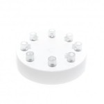 Osłonka sufitowa OKRĄGŁA VIII biała KOLOROWE KABLE