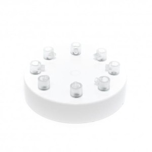 Osłonka sufitowa OKRĄGŁA VIII biała KOLOROWE KABLE