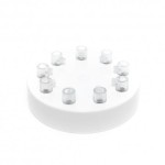 Osłonka sufitowa OKRĄGŁA IX biała KOLOROWE KABLE