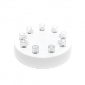 Osłonka sufitowa OKRĄGŁA IX biała KOLOROWE KABLE