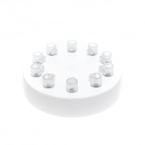 Osłonka sufitowa OKRĄGŁA X biała KOLOROWE KABLE