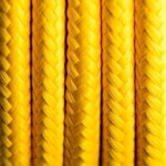 Żółty kabel w oplocie poliestrowym 2x0.75 KOLOROWE KABLE