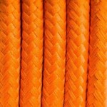 Pomarańczowy kabel w oplocie poliestrowym 2x0.75 KOLOROWE KABLE