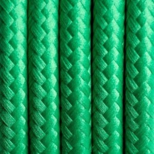 Zielony kabel w oplocie poliestrowym 2x0.75 KOLOROWE KABLE
