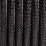 Czarny kabel w oplocie poliestrowym 3x0.75 KOLOROWE KABLE