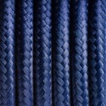 Granatowy kabel w oplocie poliestrowym 2x0.75 KOLOROWE KABLE