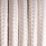 Biały kabel w oplocie poliestrowym 3x0.75 KOLOROWE KABLE