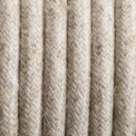 Beżowy kabel w oplocie lnianym 2x0.75 KOLOROWE KABLE