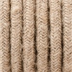 Beżowy kabel w oplocie jutowym 2x0.75 KOLOROWE KABLE