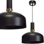Lampa wisząca MALMO czarny/złoty 1xE27 MILAGRO