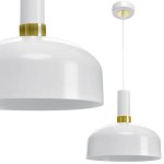 Lampa wisząca MALMO białyy/złoty 1xE27 MILAGRO