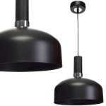 Lampa wisząca MALMO czarny/chrom 1xE27 MILAGRO