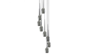Lampa wisząca IZZA 8 dymione szkło AZZARDO                       