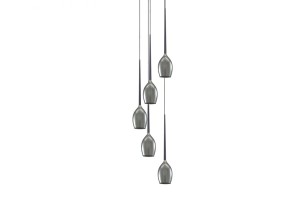 Lampa wisząca IZZA 5 dymione szkło AZZARDO                             