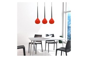 Lampa wisząca AGA 3 czerwona AZZARDO                                       
