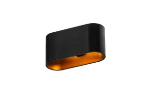 Kinkiet VEGA czarny/złoty AZZARDO                          