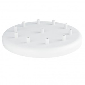 Osłonka sufitowa OKRĄGŁA FI30 cm biała X KOLOROWE KABLE