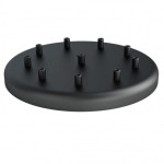 Osłonka sufitowa OKRĄGŁA FI30 cm IX czarna KOLOROWE KABLE