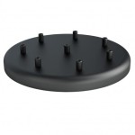 Osłonka sufitowa OKRĄGŁA FI30 cm VII czarna KOLOROWE KABLE