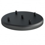 Osłonka sufitowa OKRĄGŁA FI30 cm IV czarna KOLOROWE KABLE