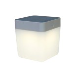 Lampa ogrodowa TABLE CUBE SOLAR srebrnoszara LUTEC                   