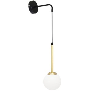 Kinkiet PARMA 1xE14 czerń/mosiądz MILAGRO               